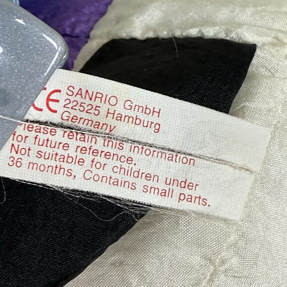 Vintage 90s Sanrio Pochacco Puffy 9" Dog Purple Shirt Stuffed Toy Animal 1997 - Picture 7 of 7